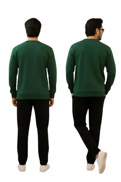 2 Pcs Men's Fleece Printed Sweatshirt Track Suit