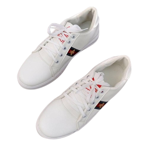 Men's Rexine Fancy Sneakers (GU-White)