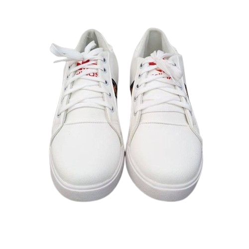 Men's Rexine Fancy Sneakers (GU-White)