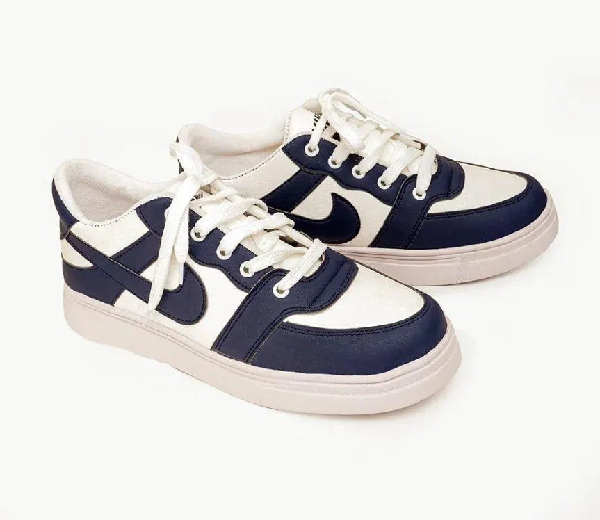 Men's Rexine Fancy Sneakers (JRD-Blue)