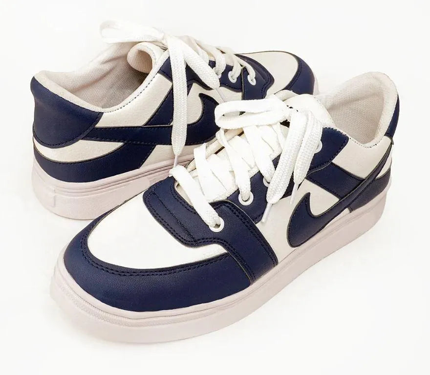 Men's Rexine Fancy Sneakers (JRD-Blue)