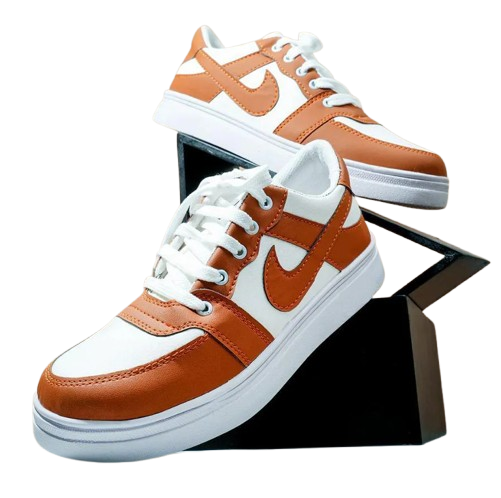 Men's Rexine Fancy Sneakers (JRD-Mustard)