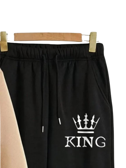 2 Pcs Men's Polyester Fleece Printed Track Suit