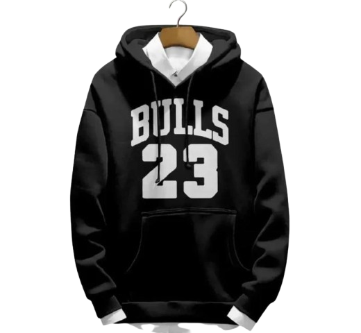 Men's Printed Fleece Hoodie - 1 Pc Hooded Neck Sweatshirt