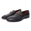 Men's Synthetic Leather Fancy Loafers NU-Black-Croco