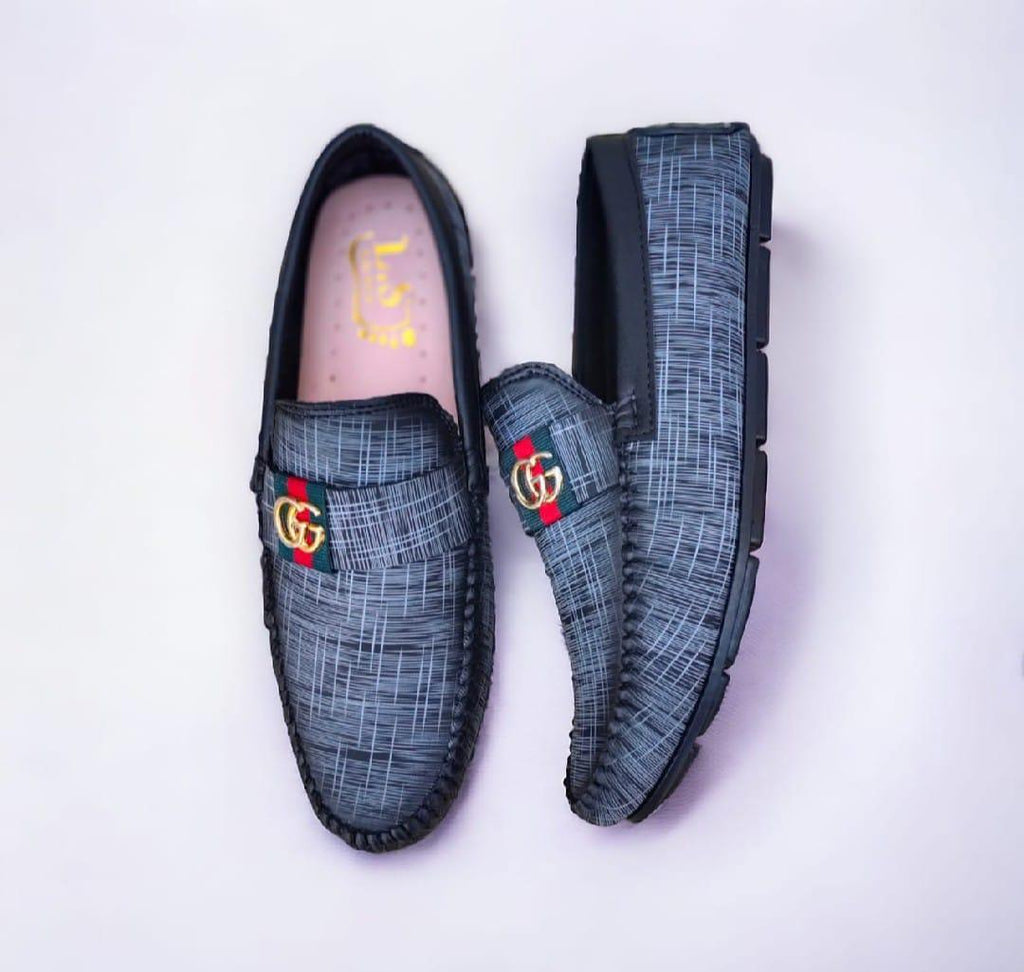Men's Formal Grey Fabric Loafers - 1 Pcs for Stylish Comfort