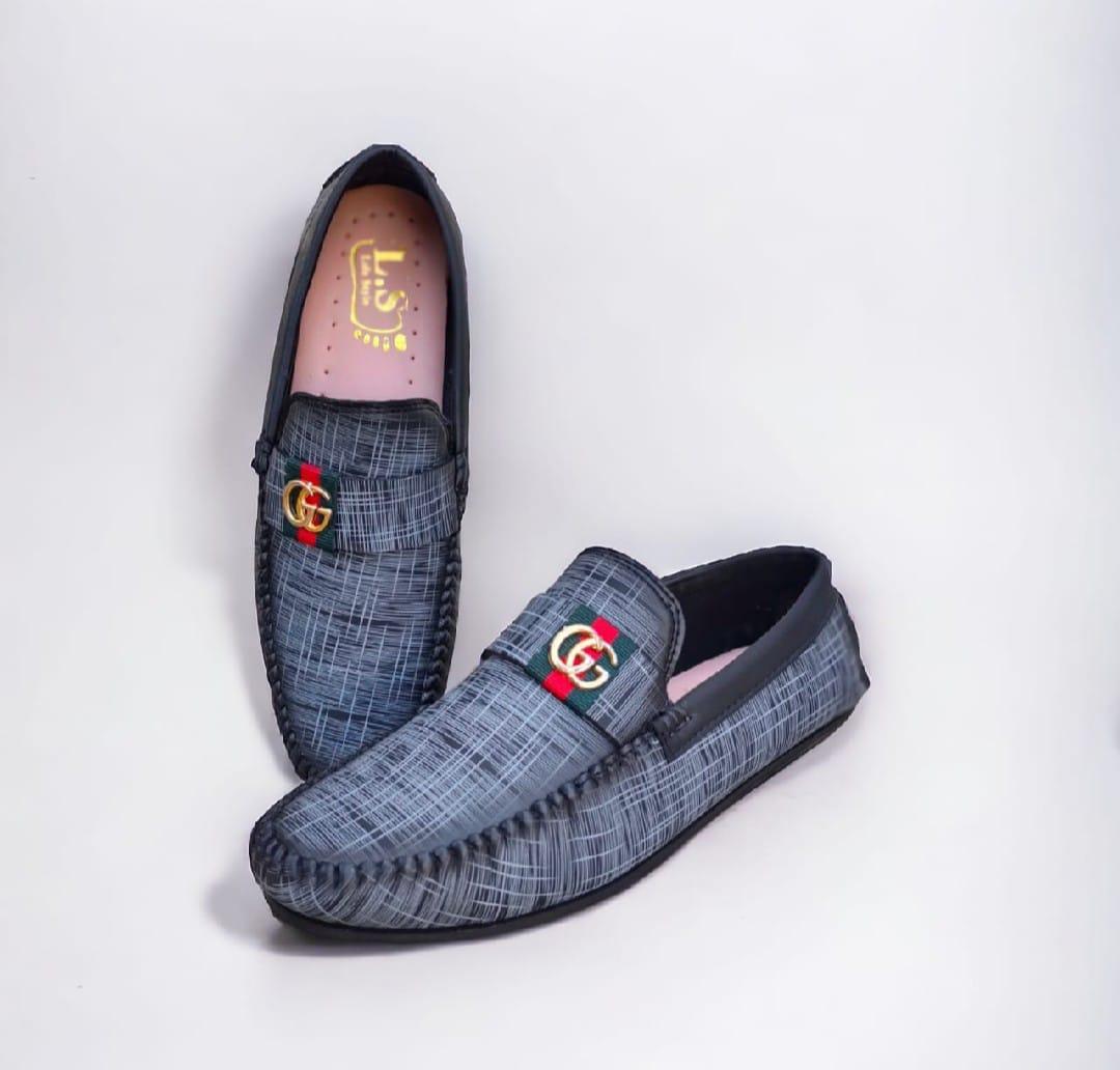 Men's Formal Grey Fabric Loafers - 1 Pcs for Stylish Comfort