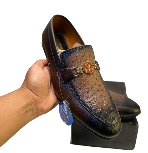 Men's Synthetic Leather Fancy Loafers NU-Brown