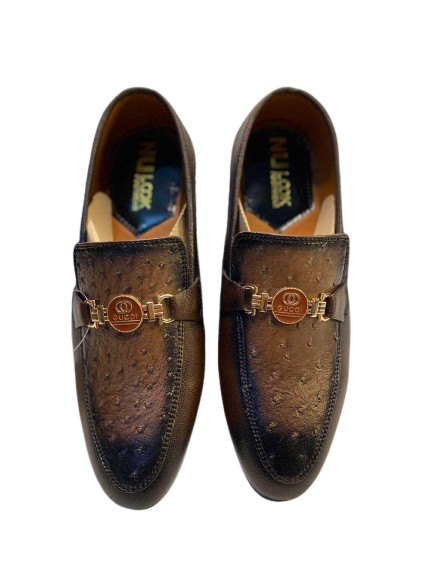 Men's Synthetic Leather Fancy Loafers NU-Brown