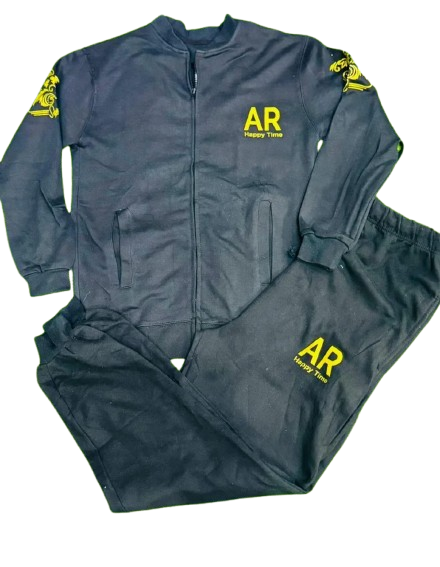 Men's Fleece Printed Zipper Track Suit